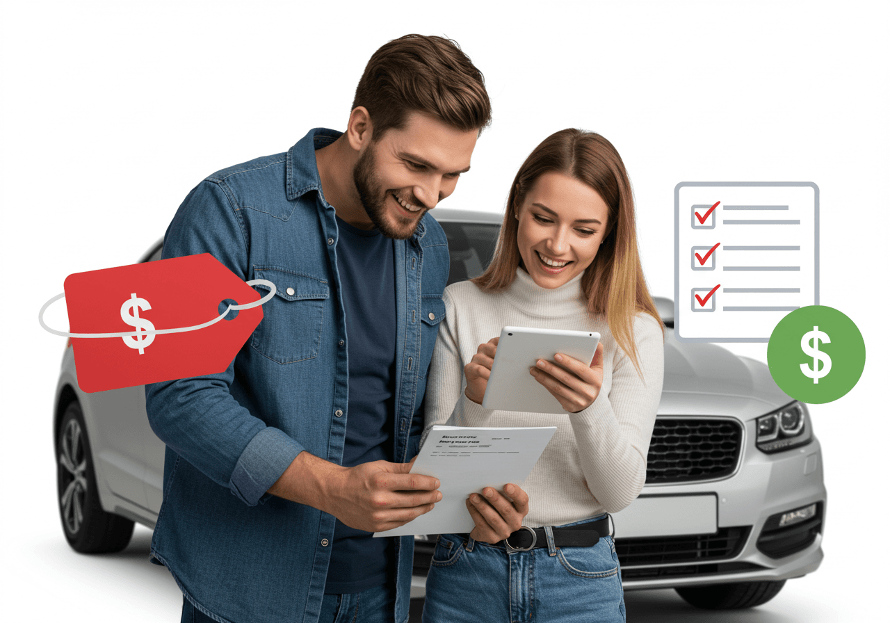 Price tag indicating transparent, all-inclusive rates