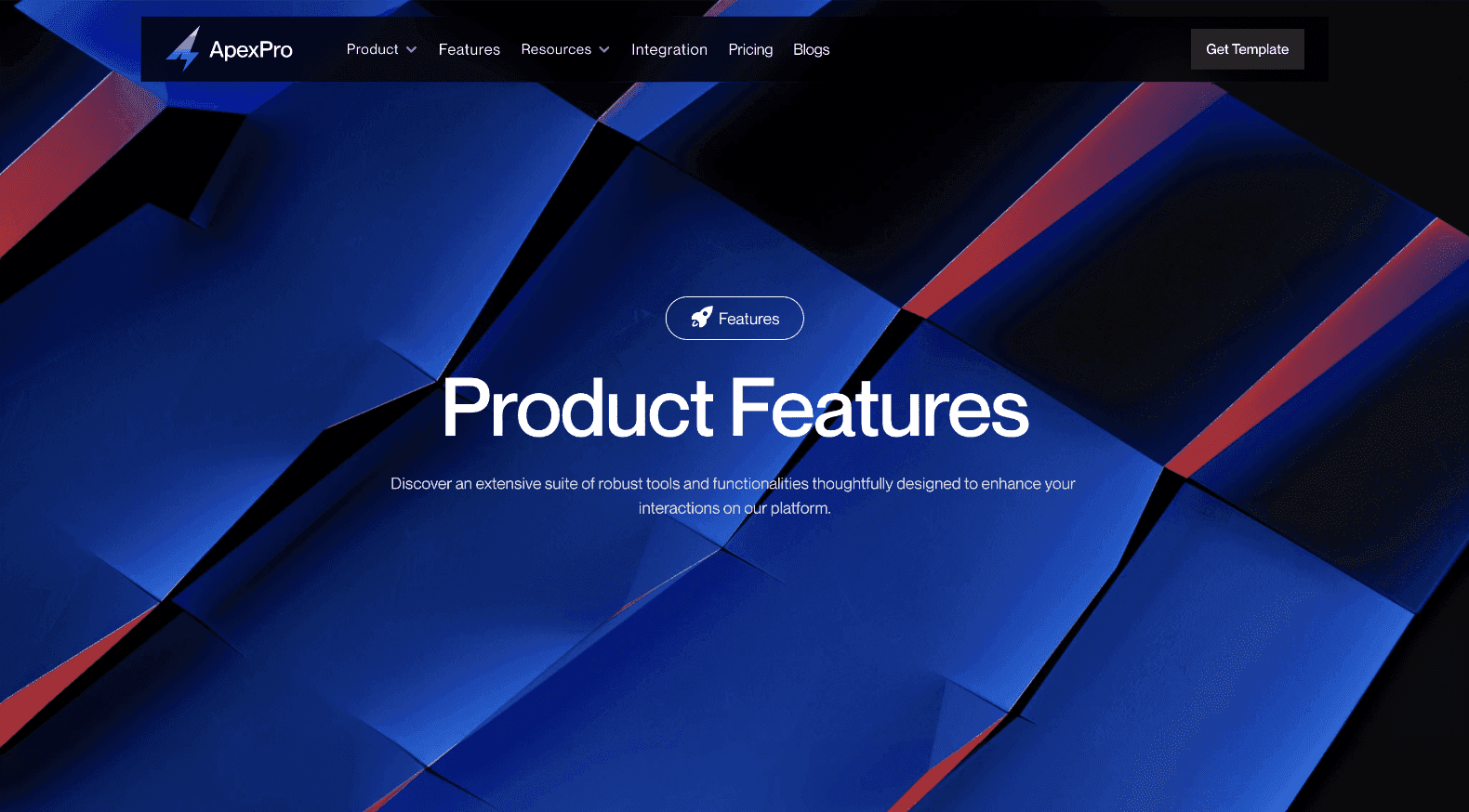 ApexPro — 高级暗黑专业 AI 产品官网设计灵感