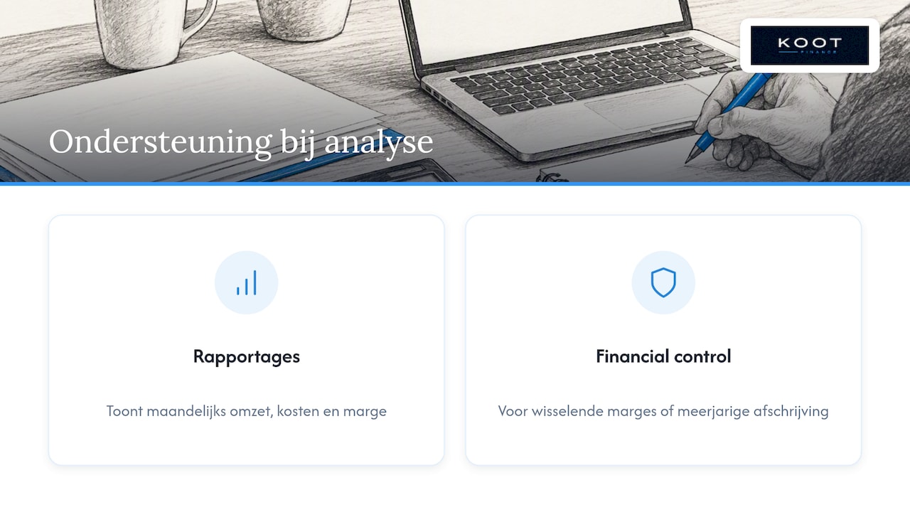Praktische hulp: hoe KOOT Finance ondersteunt bij break-evenanalyse en rapportages — overview diagram