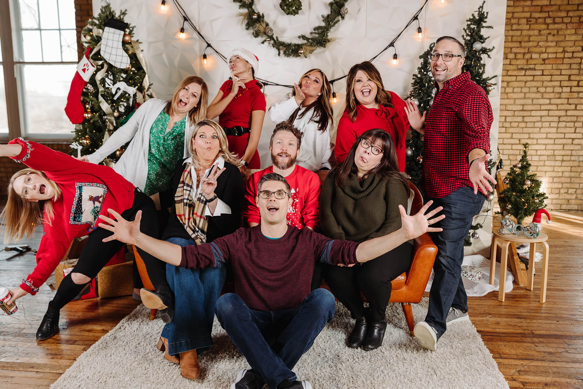 Image of MABU team members with arms out