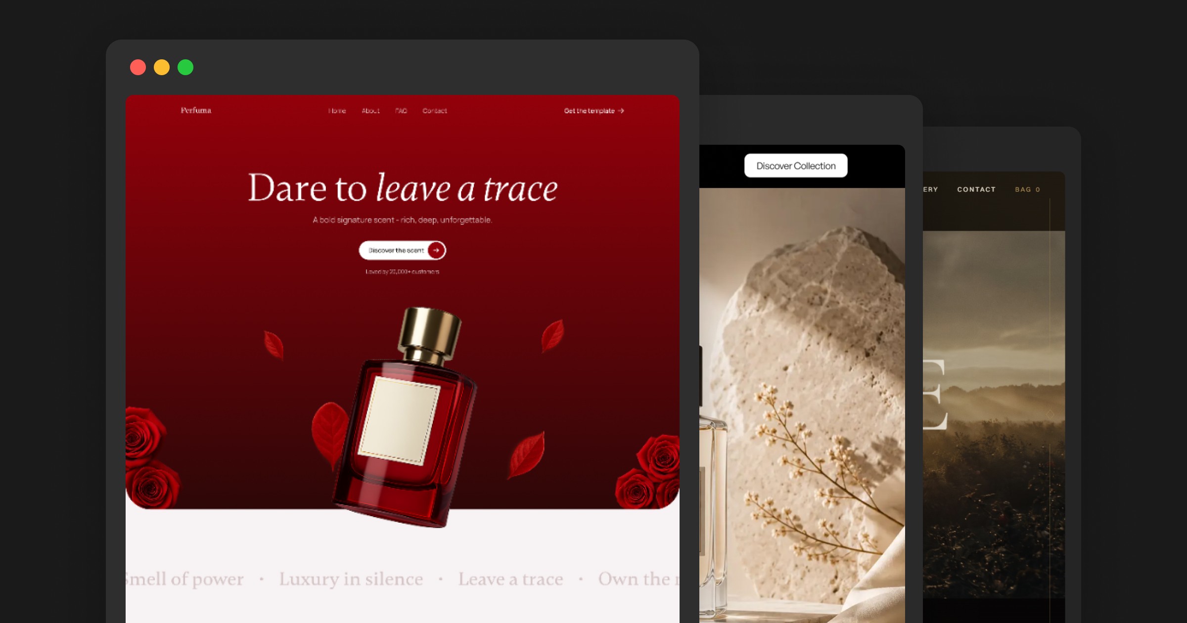 Best Framer templates for perfume brands — editorial fragrance website designs