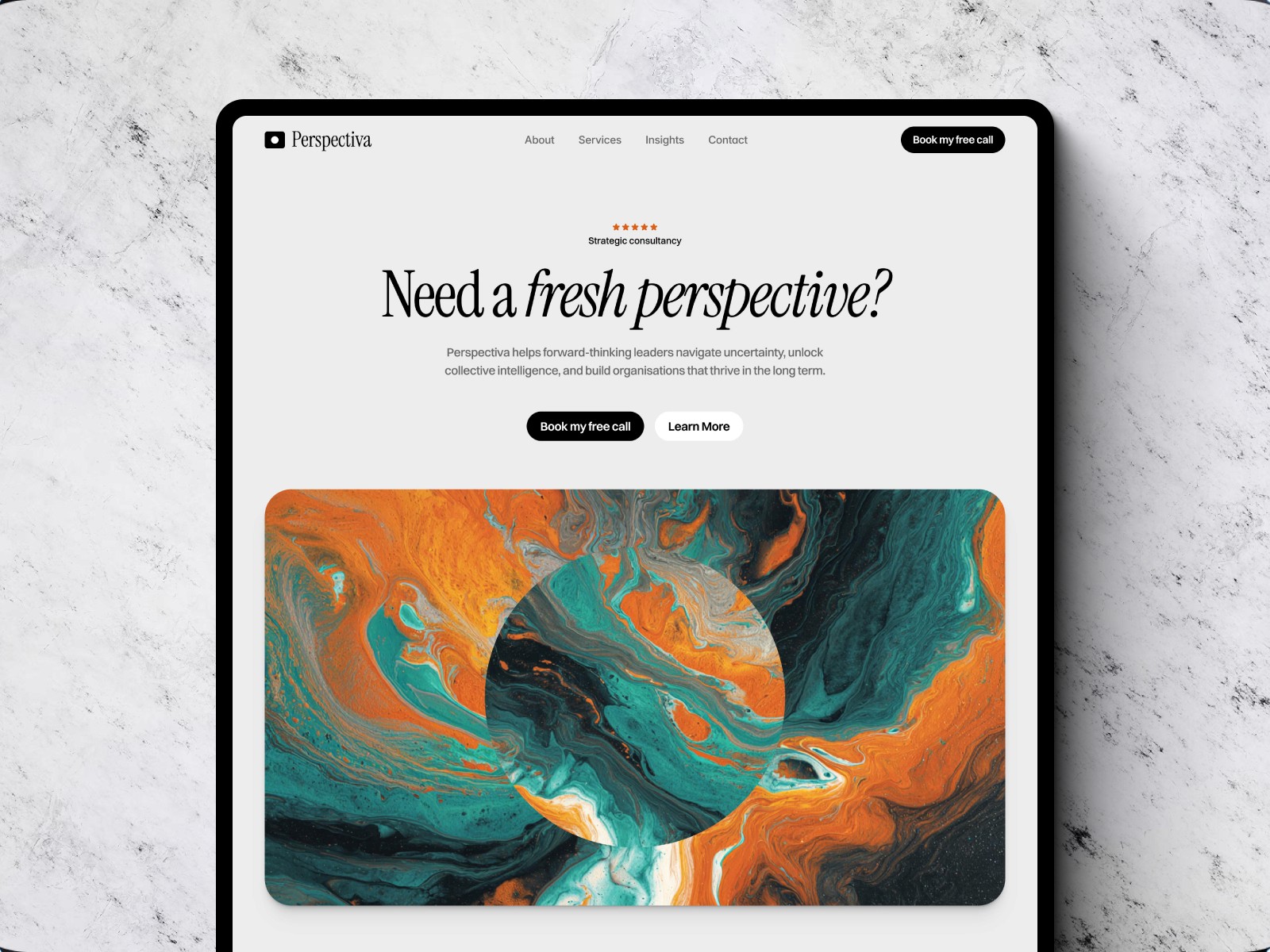 Perspectiva — 黑白极简现代教育培训网站设计灵感