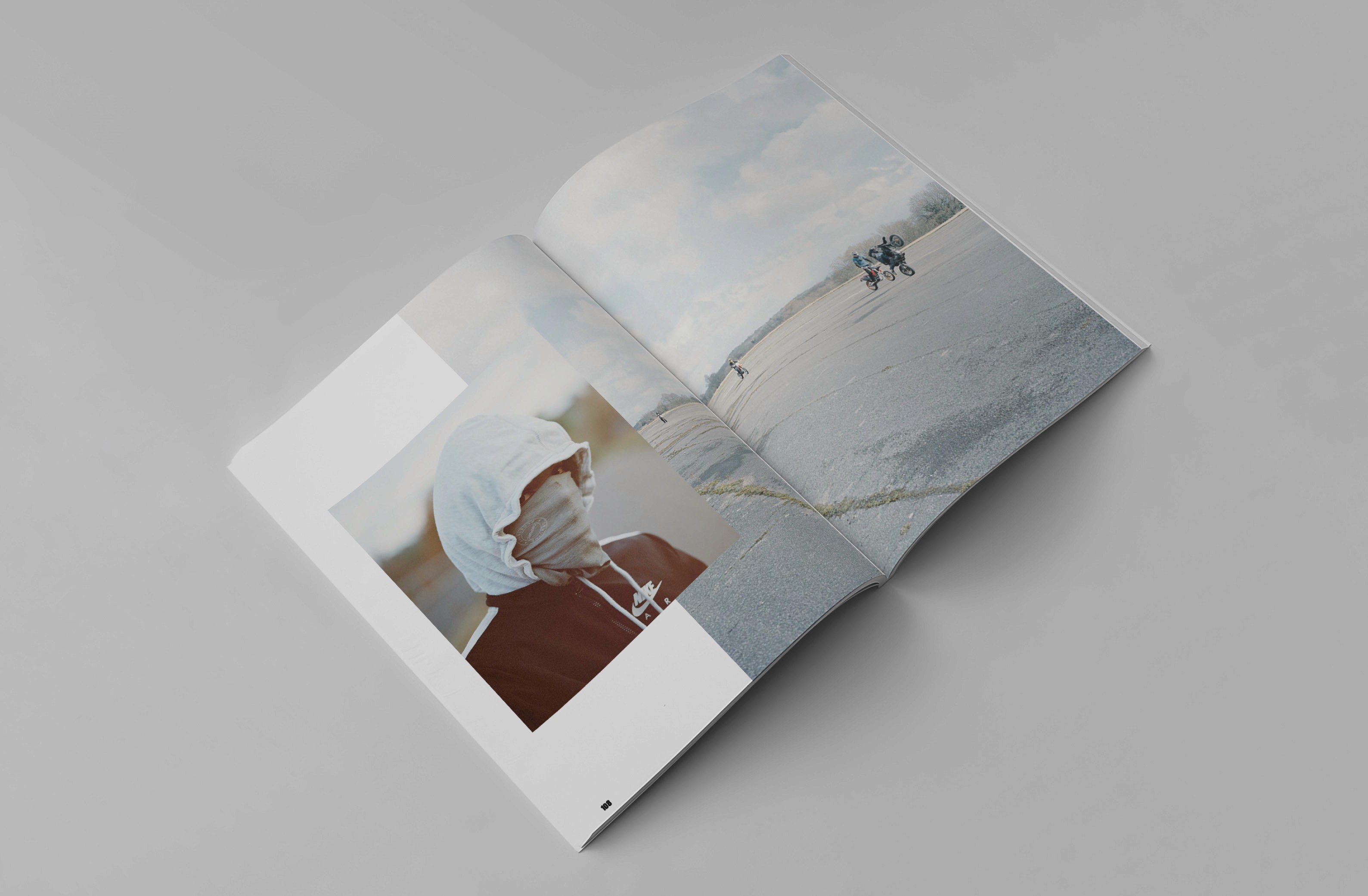 Stylish magazine showcasing urban fashion and motoring lifestyle with striking visuals.