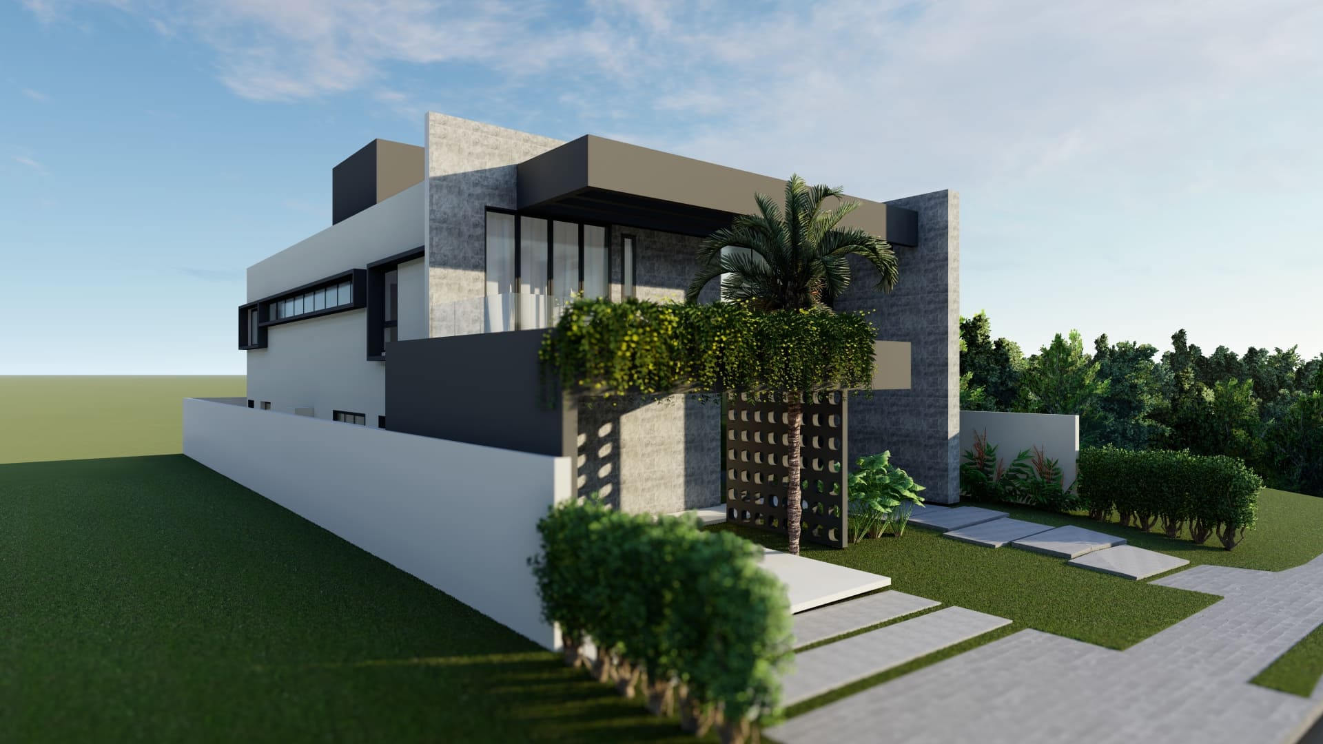 Projeto arquitetônico residencial da Meraki Arquitetura, com design inteligente, estética contemporânea e integração com o entorno.