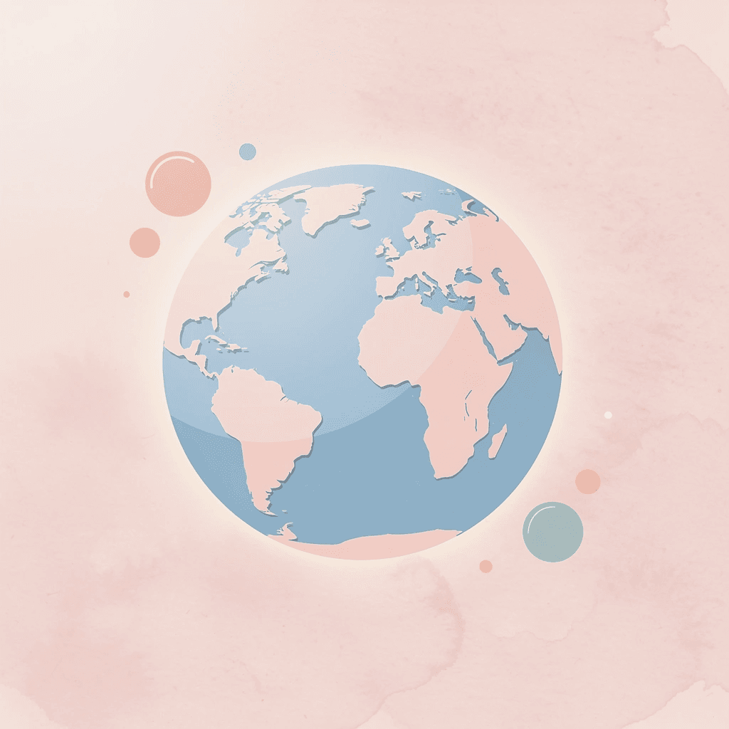  Globe icon representing the global reach of the Arabic language