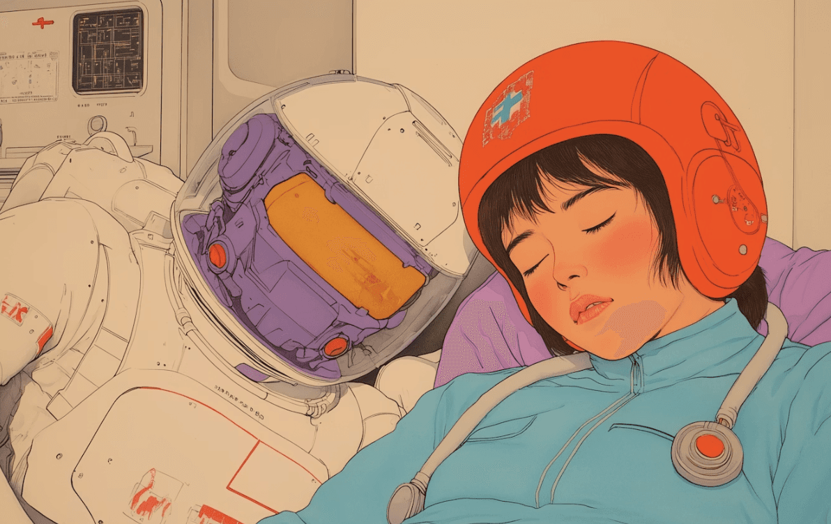 Un robot et un humain côte à côte paisible