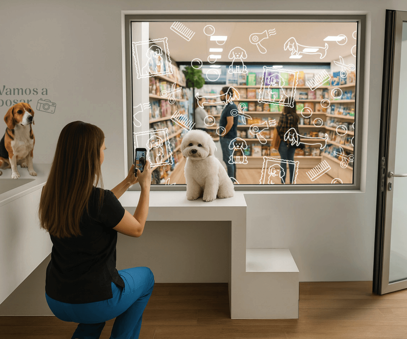 Logotipo formado por las palabras weuta en blanco sobre fondo naranja corporativo.