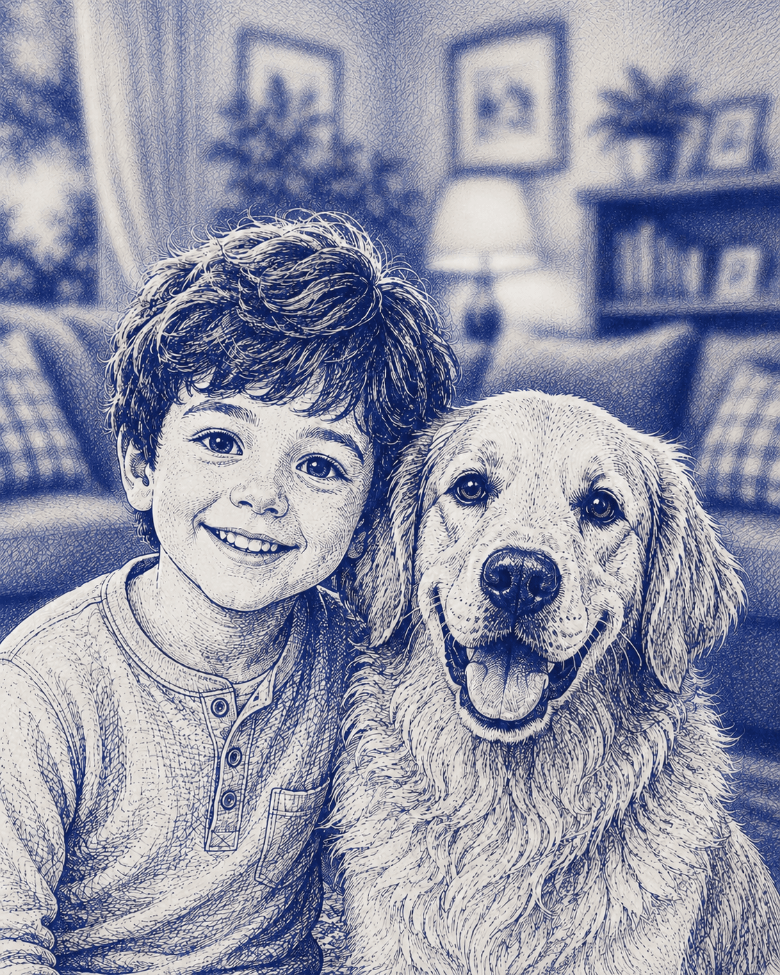 Couple portrait with dog on field