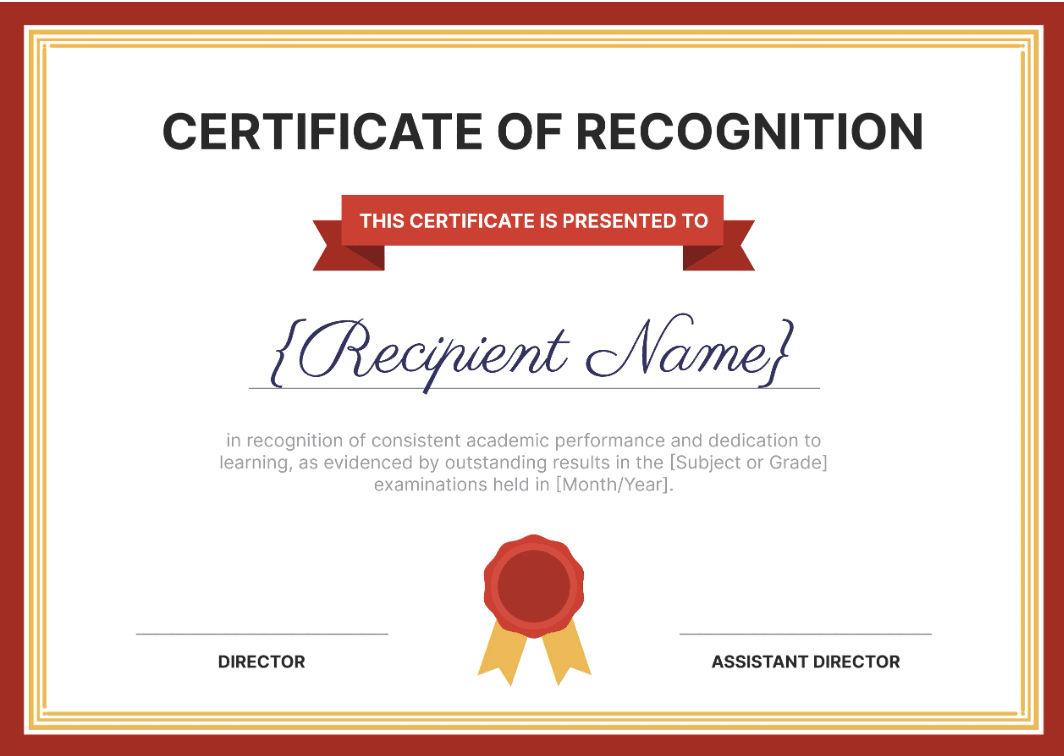 Certificate of Recognition