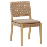 Brown Leather Dining Chair Family Friendly