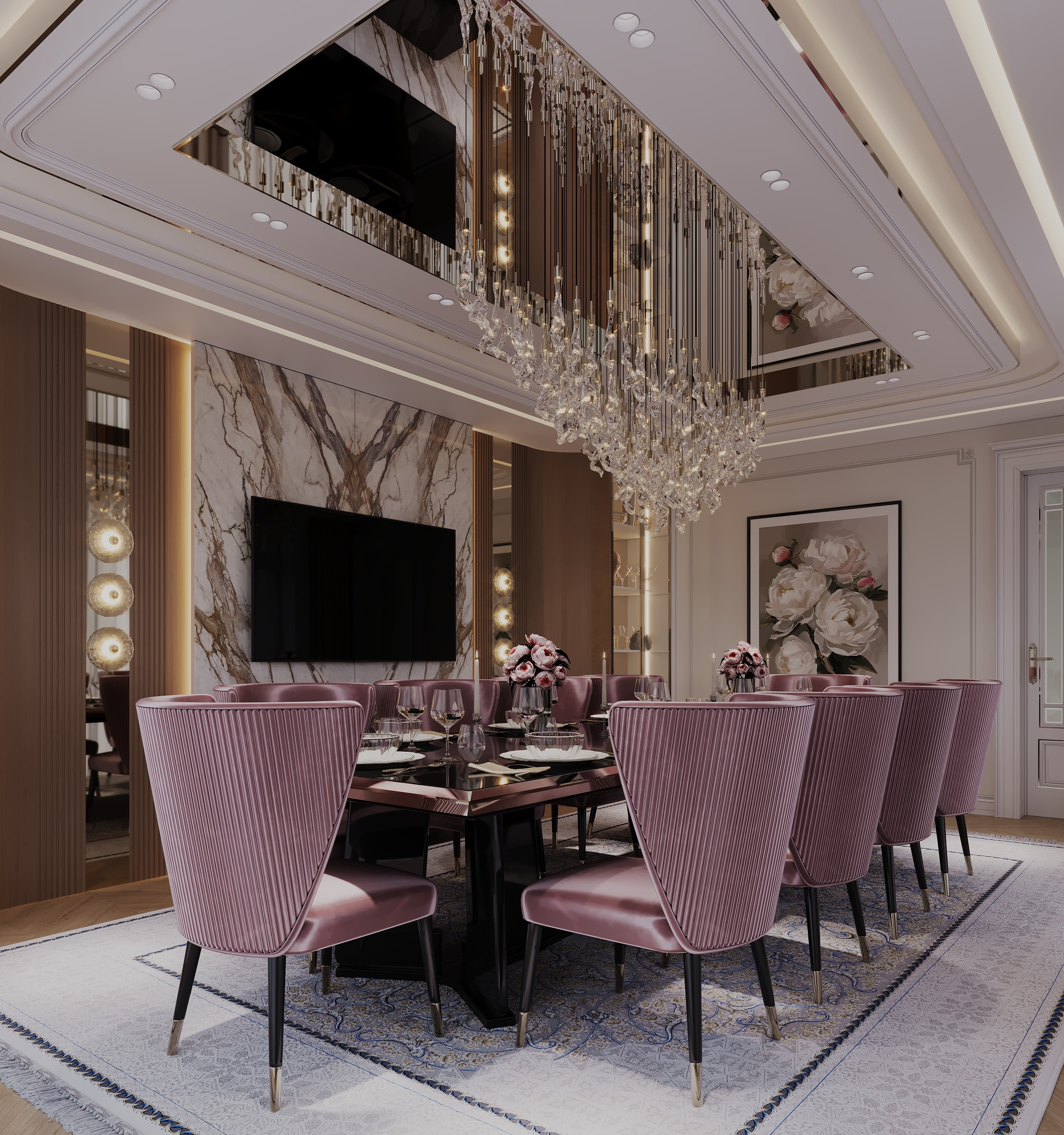 Дизайн интерьера гостинной квартиры 02 в Ташкенте Big Star Architects