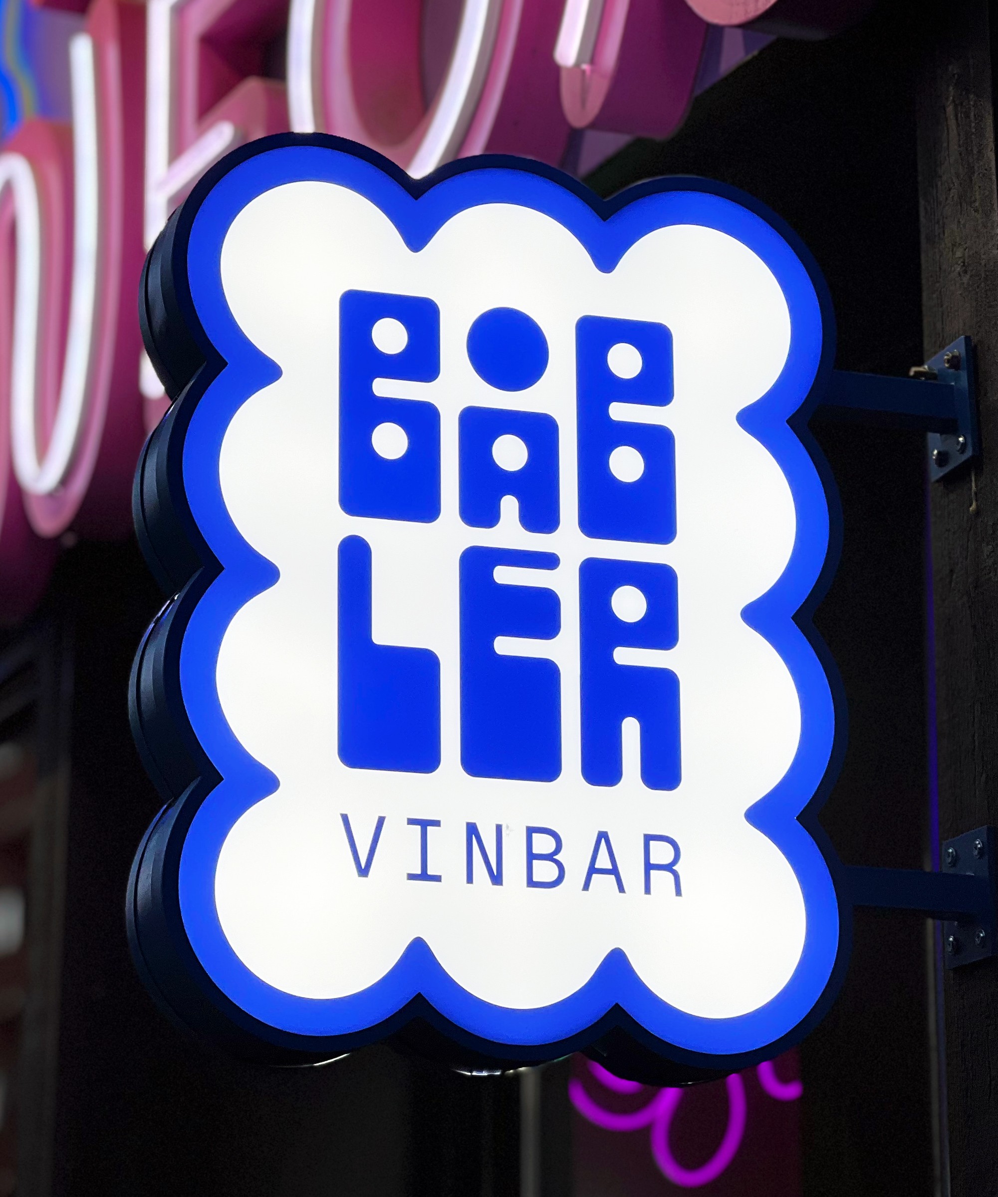 Signage design for Båbler winebar.