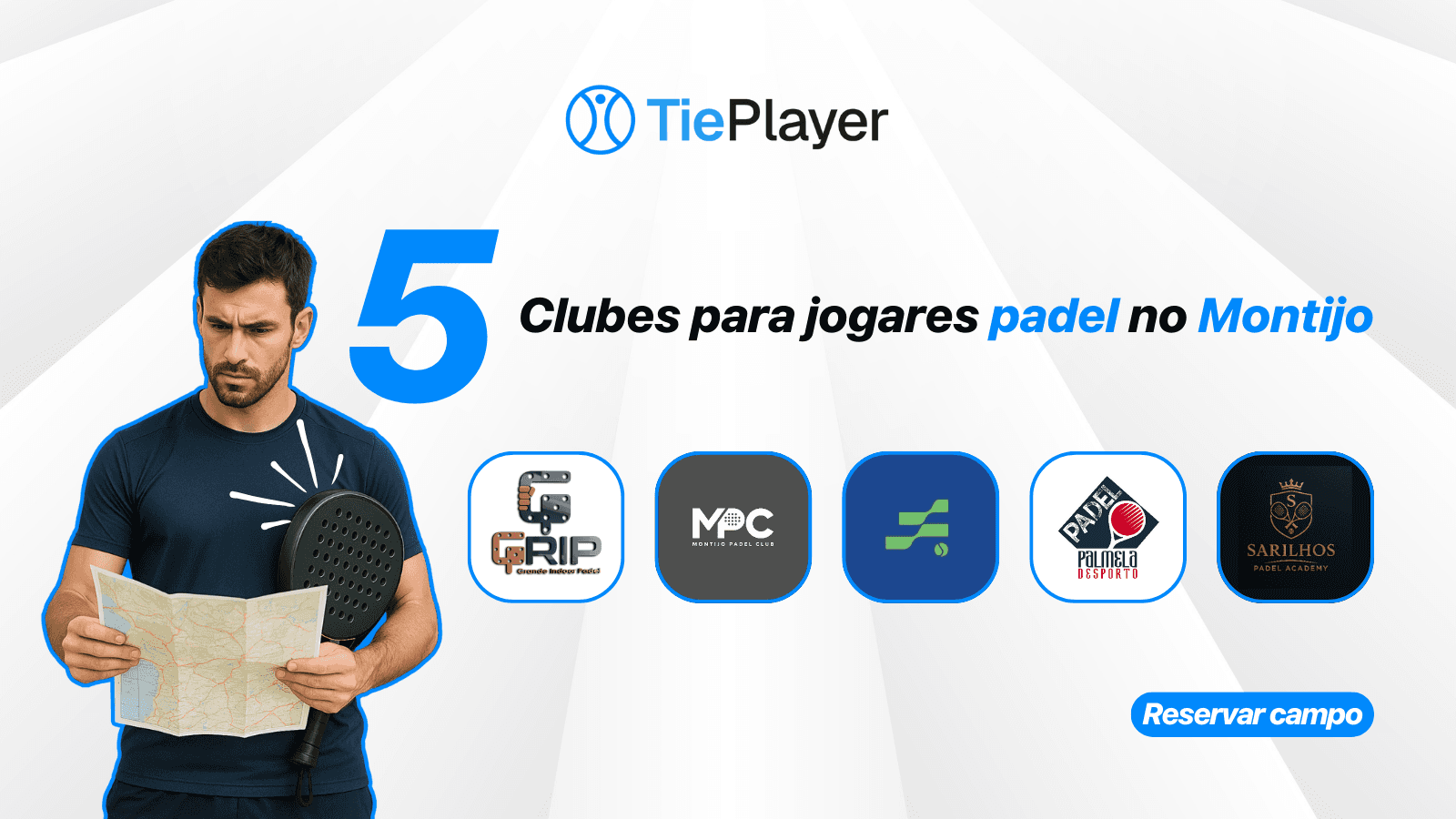 5 clubes do Montijo para reservar campo de padel na Tieplayer