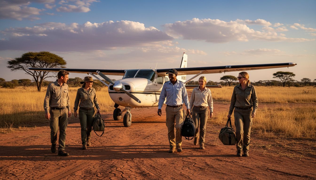 vol safari Namibie avion piste