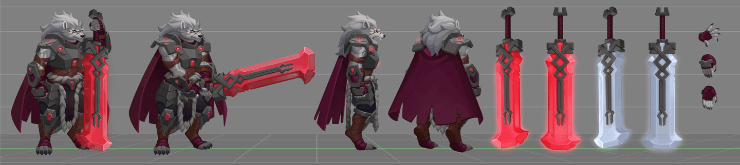 Gray mini character sheet