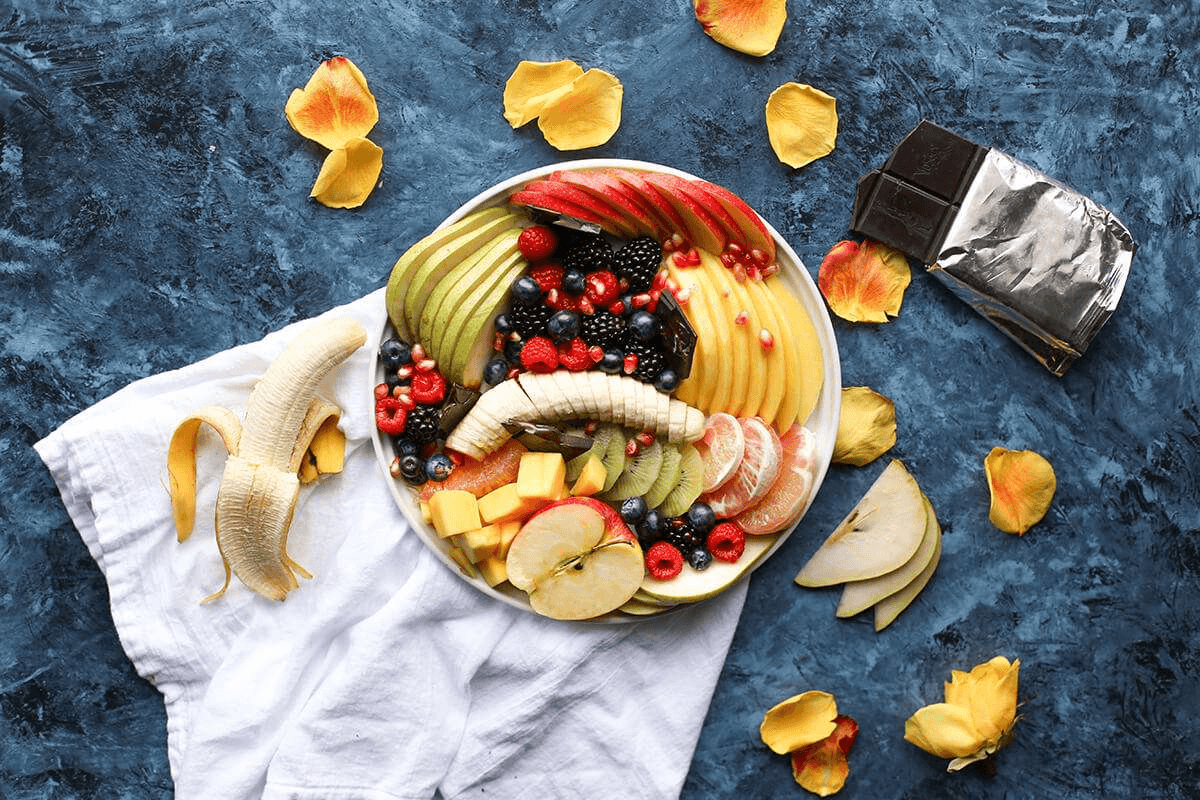 plate of fruits