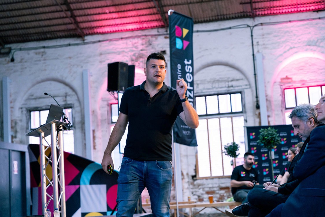 Mark Wright speaking at BizFest | Rob Hughes