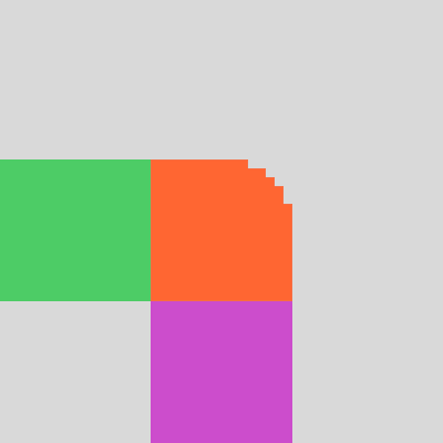 A visualization of selection hover areas for Canva