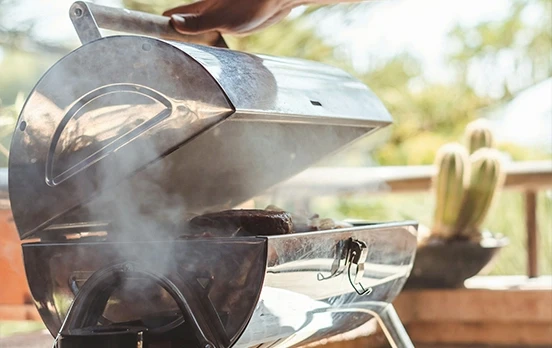 Cuisson de viande barbecue