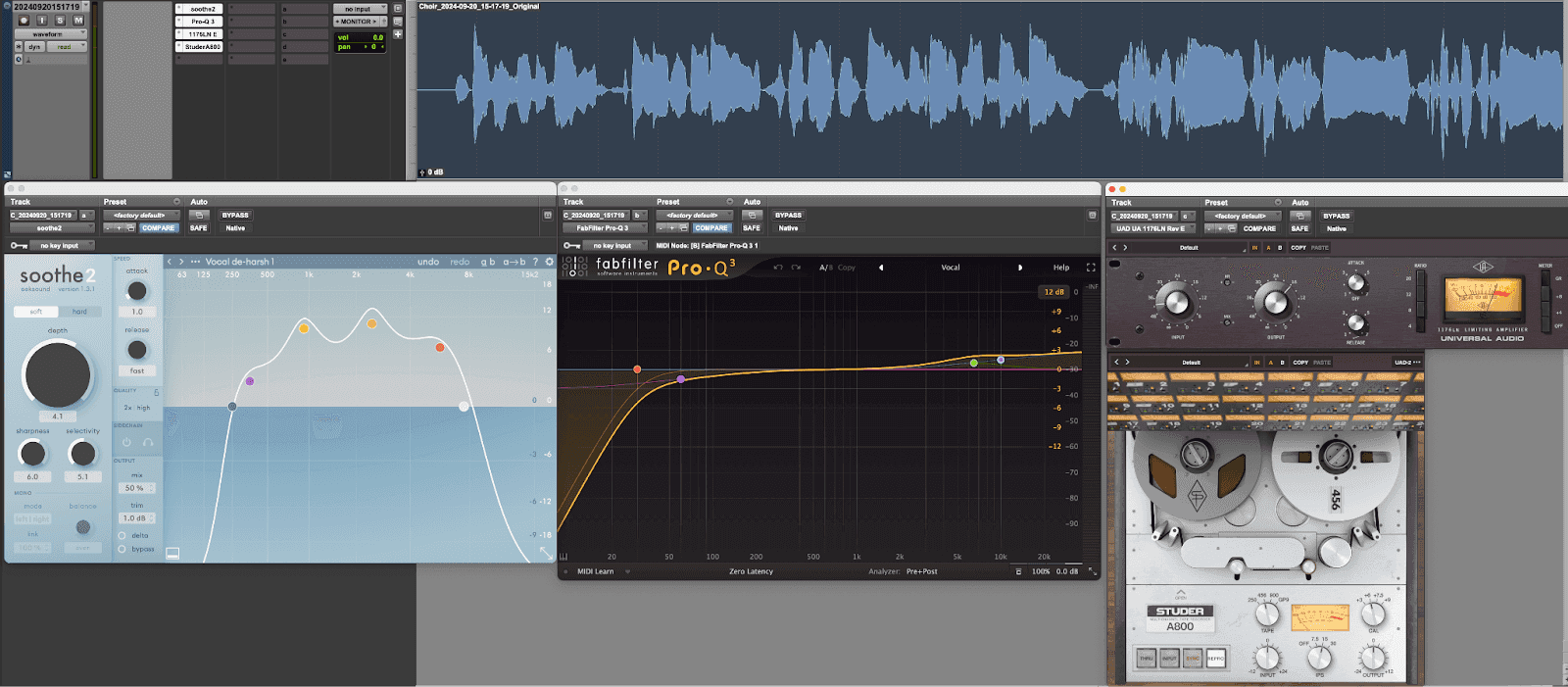 A sample vocal chain