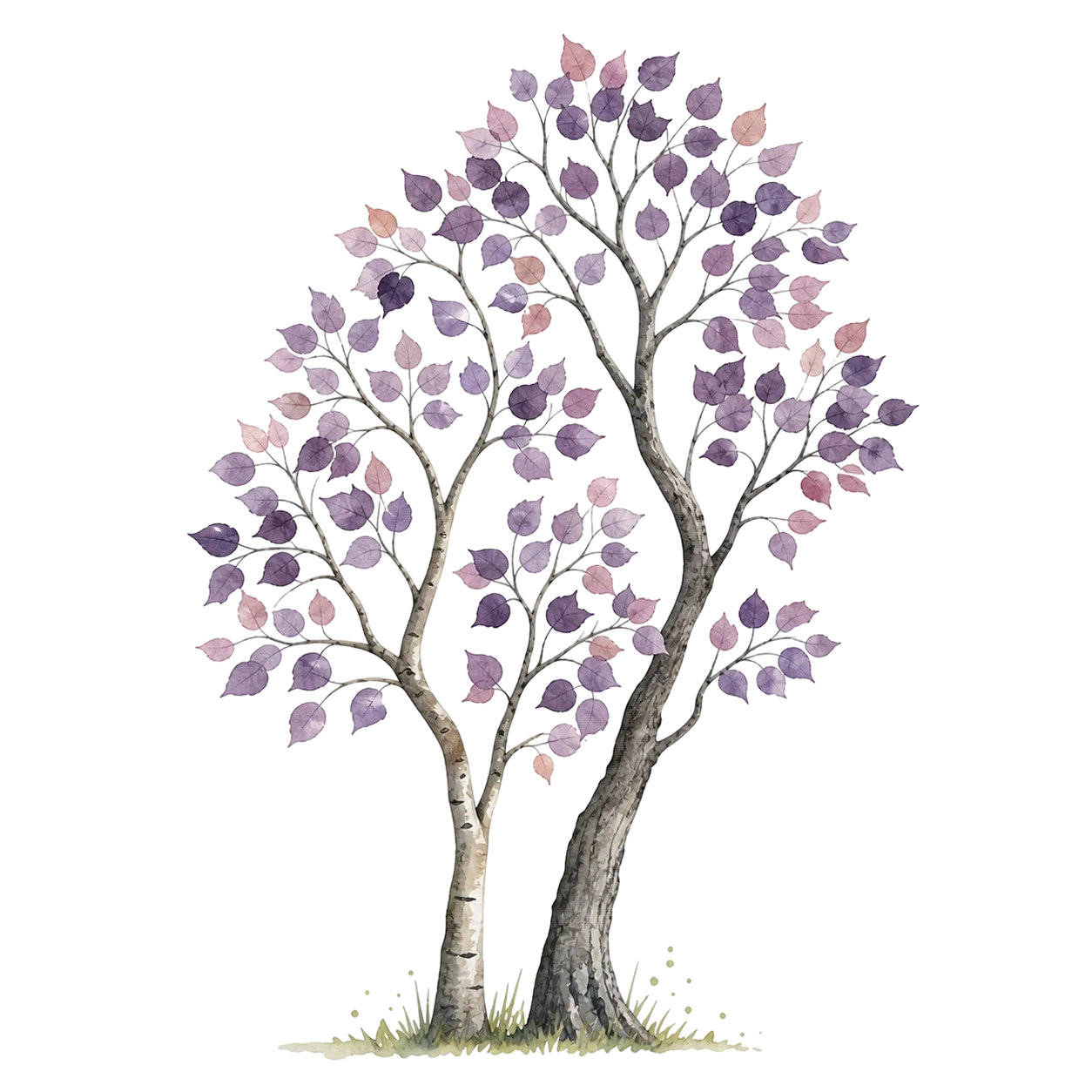 purple tree two