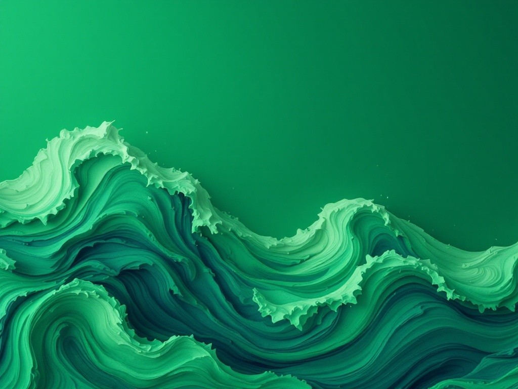 Abstract green wave