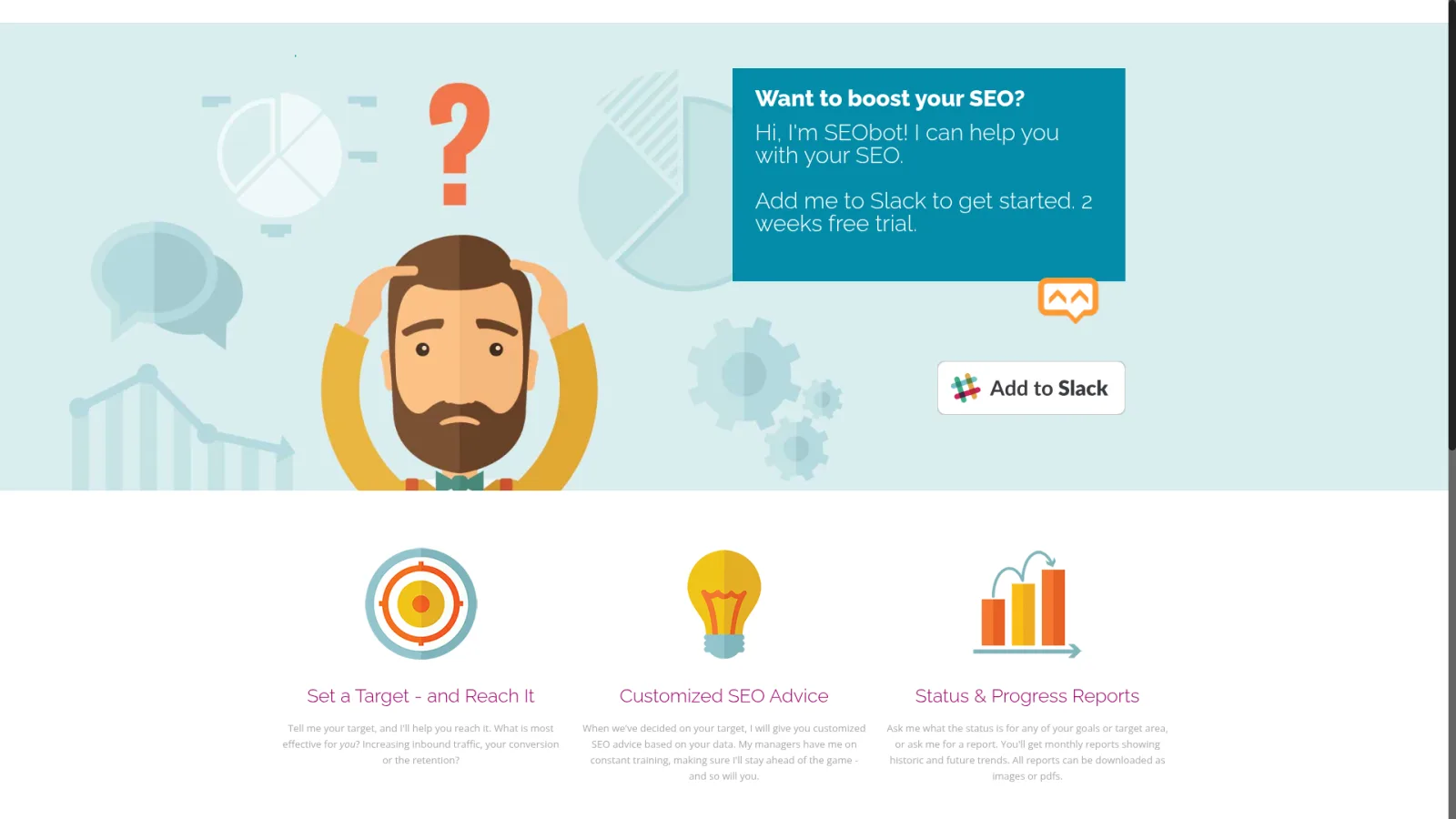 SEObot homepage
