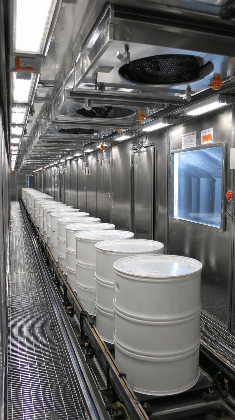 Industrial chemical storage facility representing how Tenkara AI enables manufacturers to predict supply issues, prevent delays, and optimize production workflows.