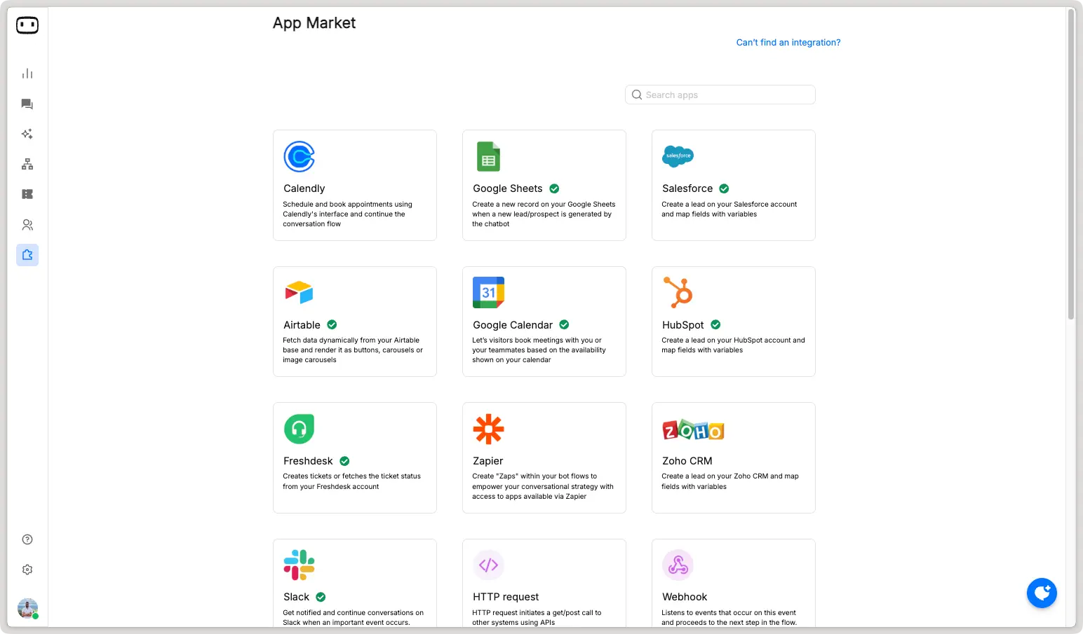 all native integrations in WotNot