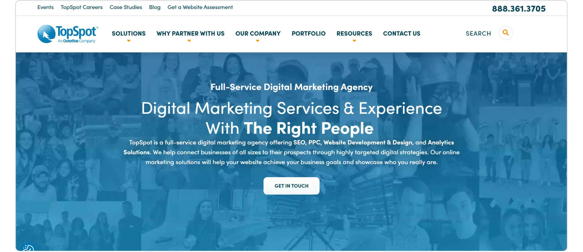 Topspot Internet Marketing agency website 