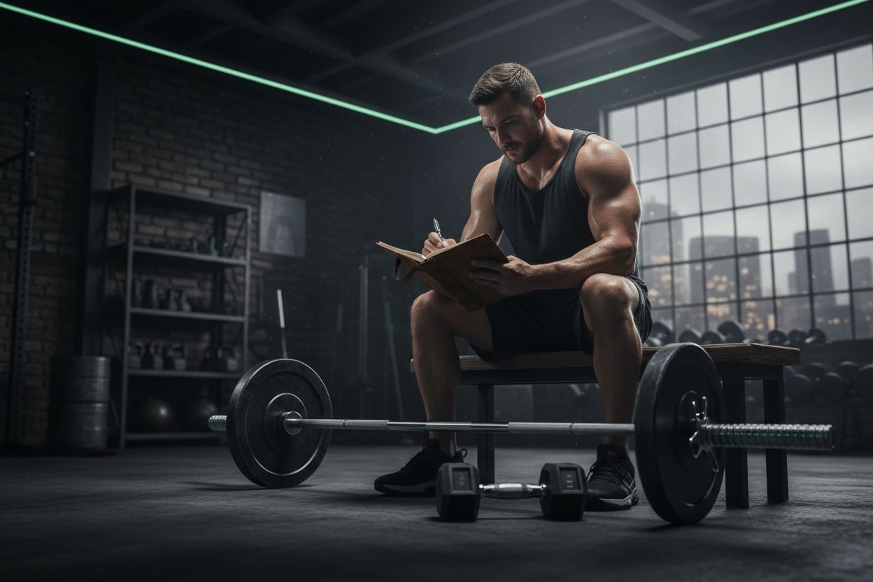 Weekly workout plan in a gym