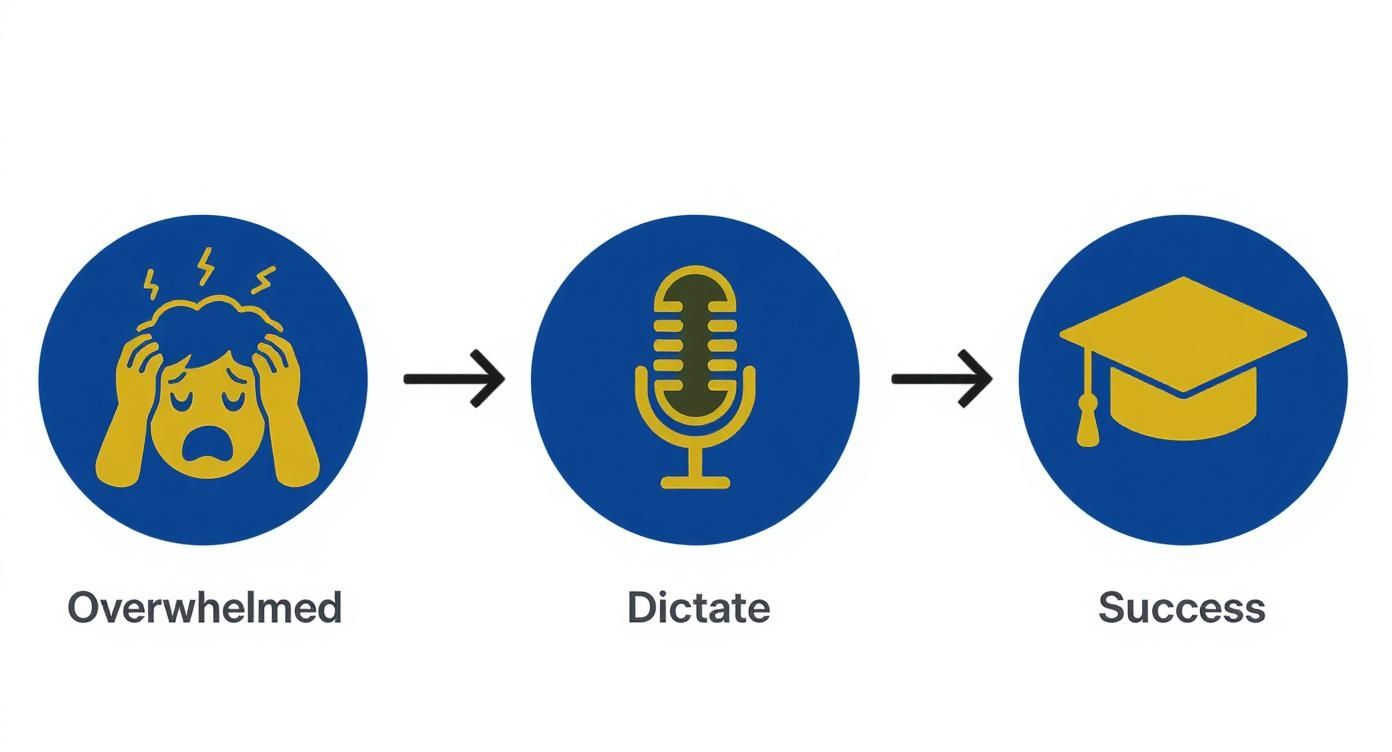 Infographic about speech to text software for students