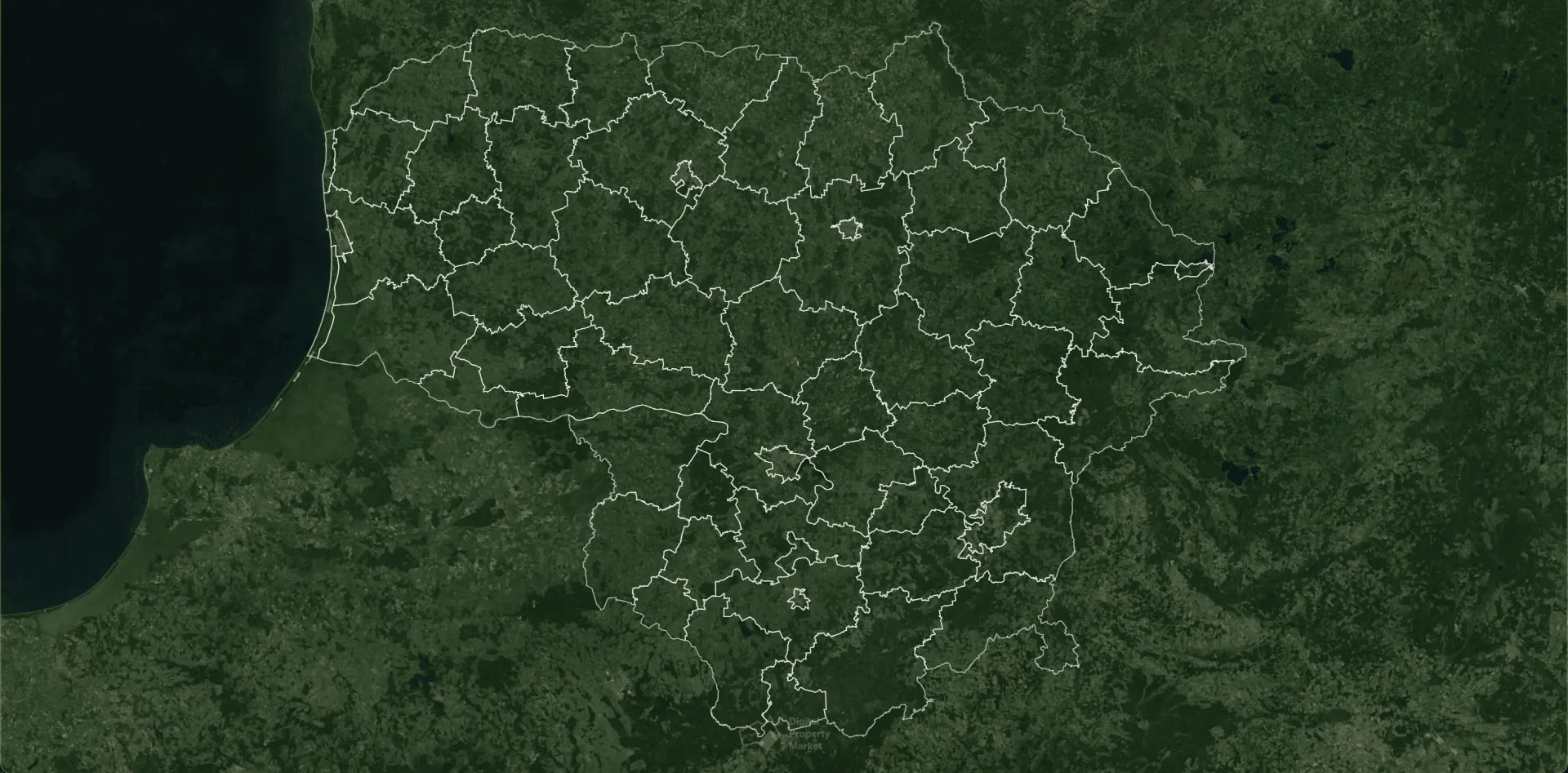 Interaktyvus žemėlapis su visais Lietuvos sklypais