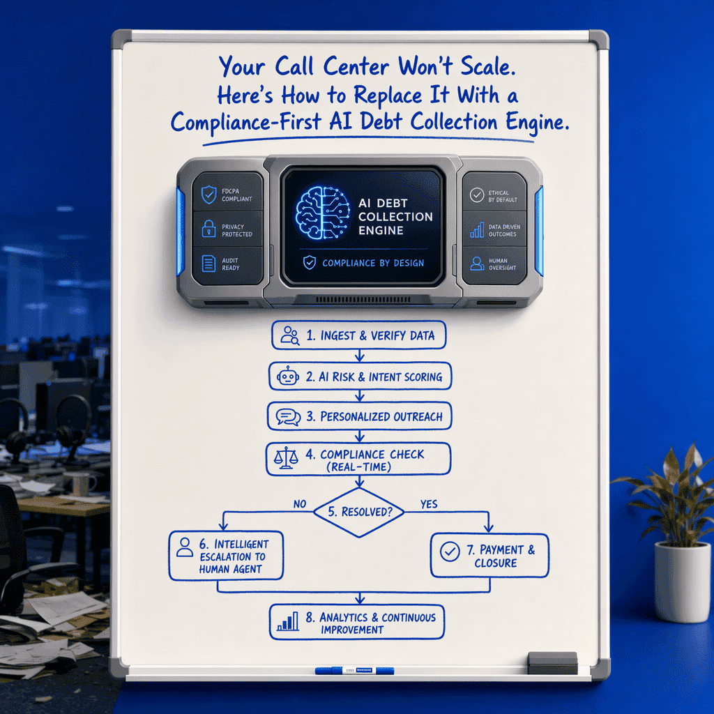 Illustration for Your Call Center Won't Scale. Here's How to Replace It With a Compliance-First AI Debt Collection Engine.