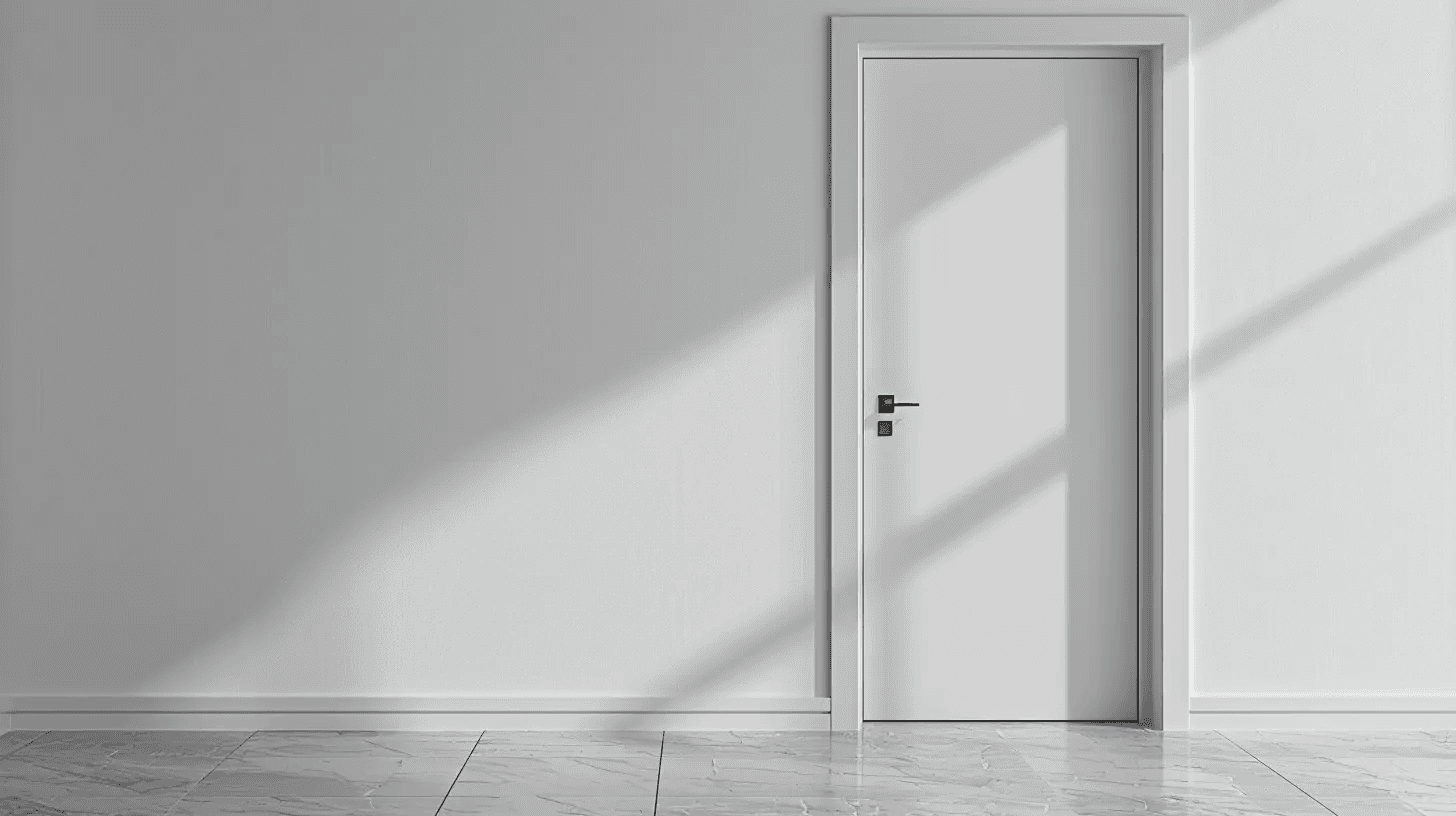 clean-white-prehung-door