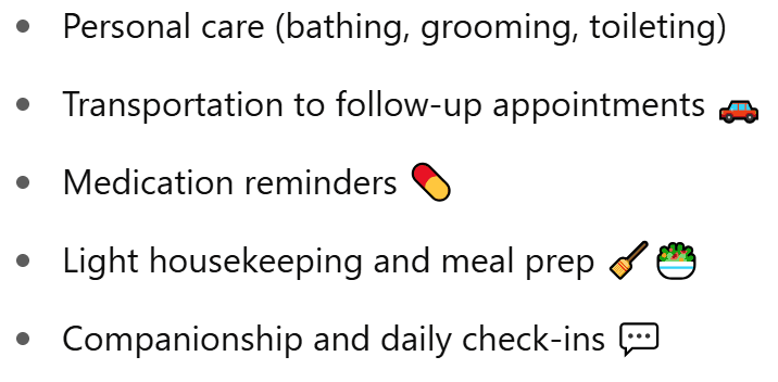 Common Services Needed Post-Wesley Des Moines: