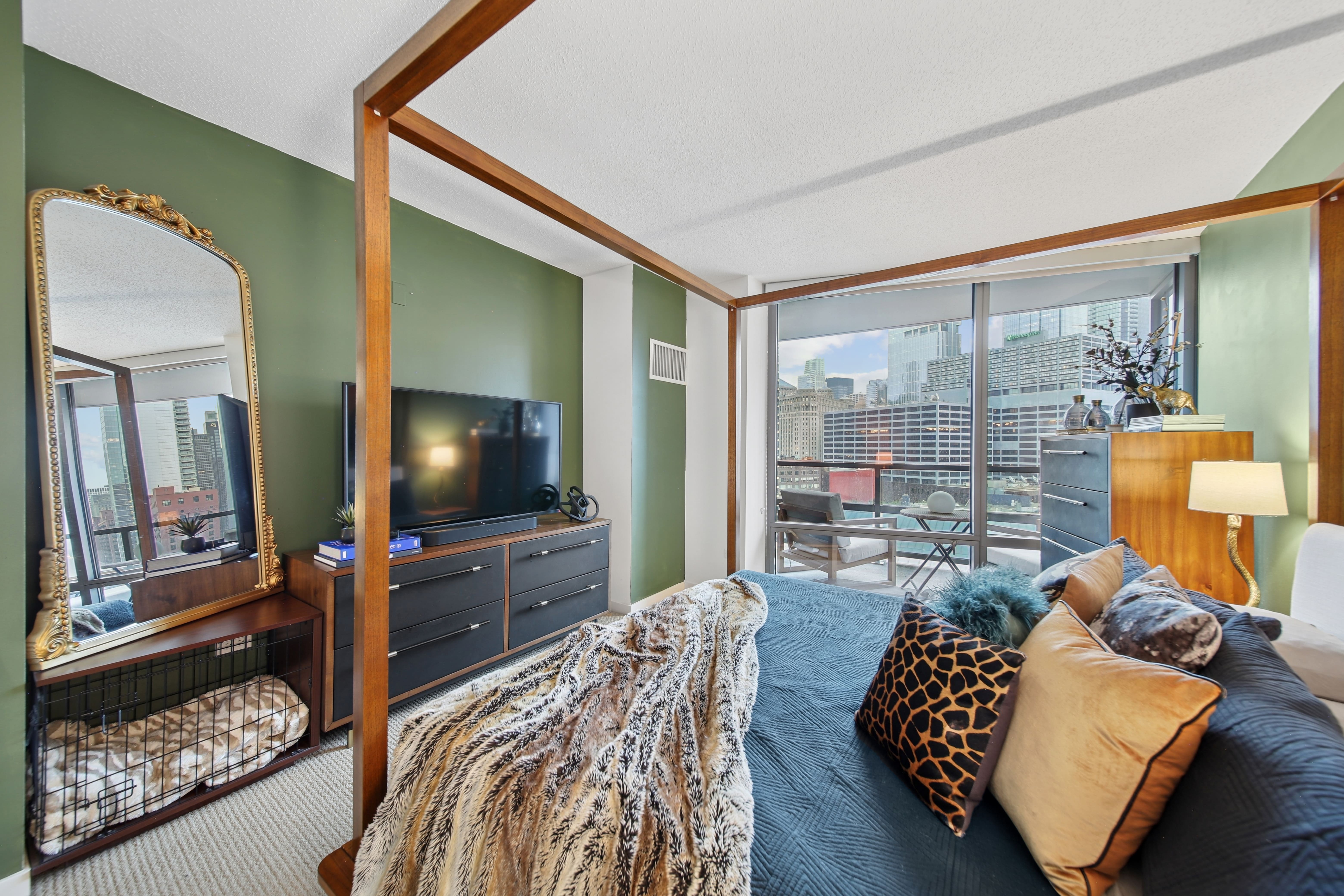 bright colorful bedroom