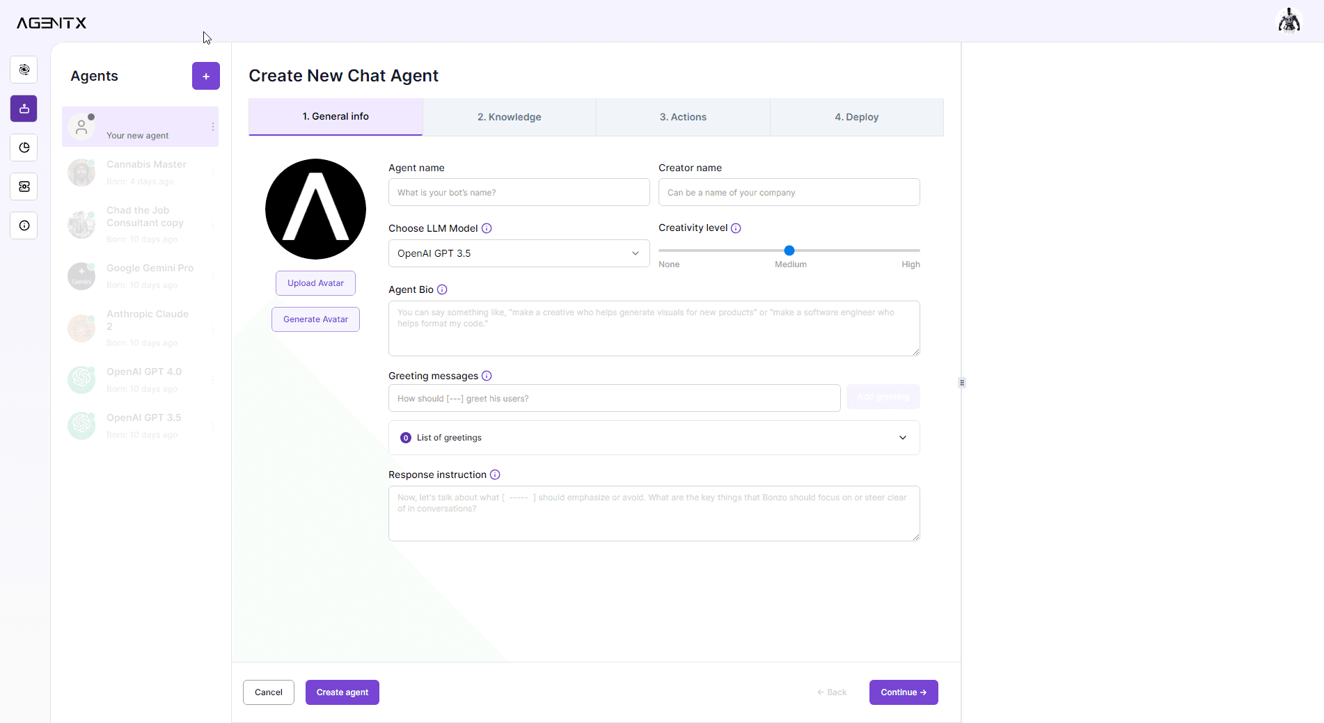 AgentX AI Agent platform
