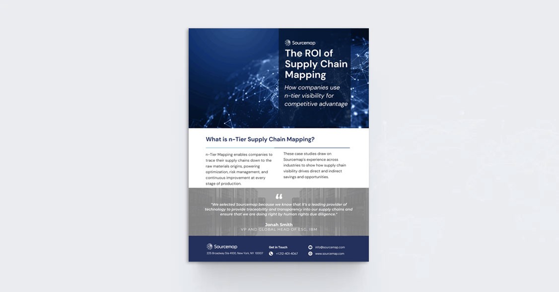 ROI of Supply Chain Mapping eBook by Sourcemap