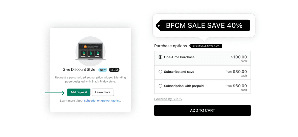 Special customizations for your Black Friday subscription deal