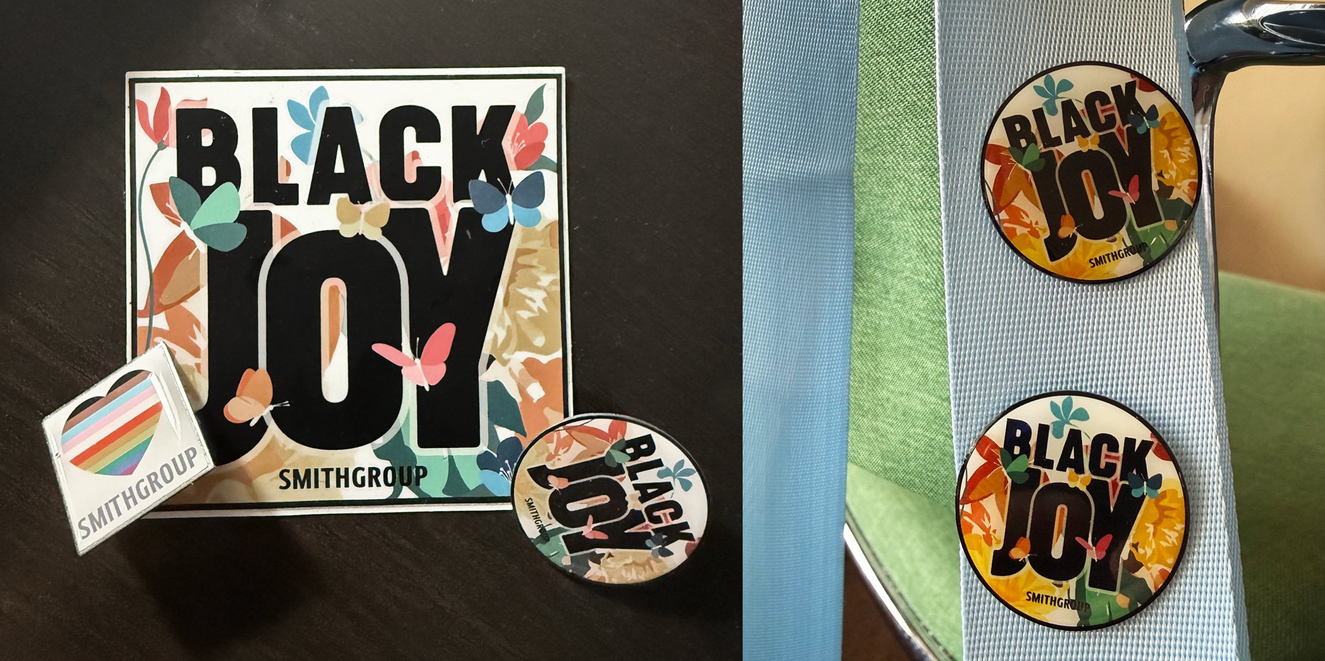 Black Joy Stickers and Pin