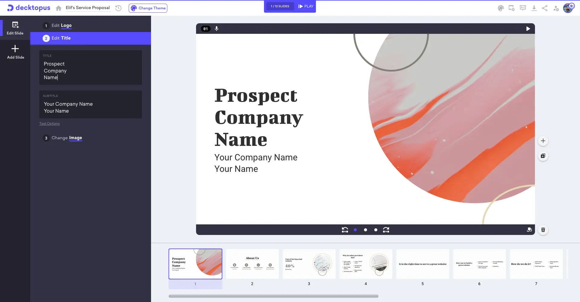 Decktopus presentation maker online