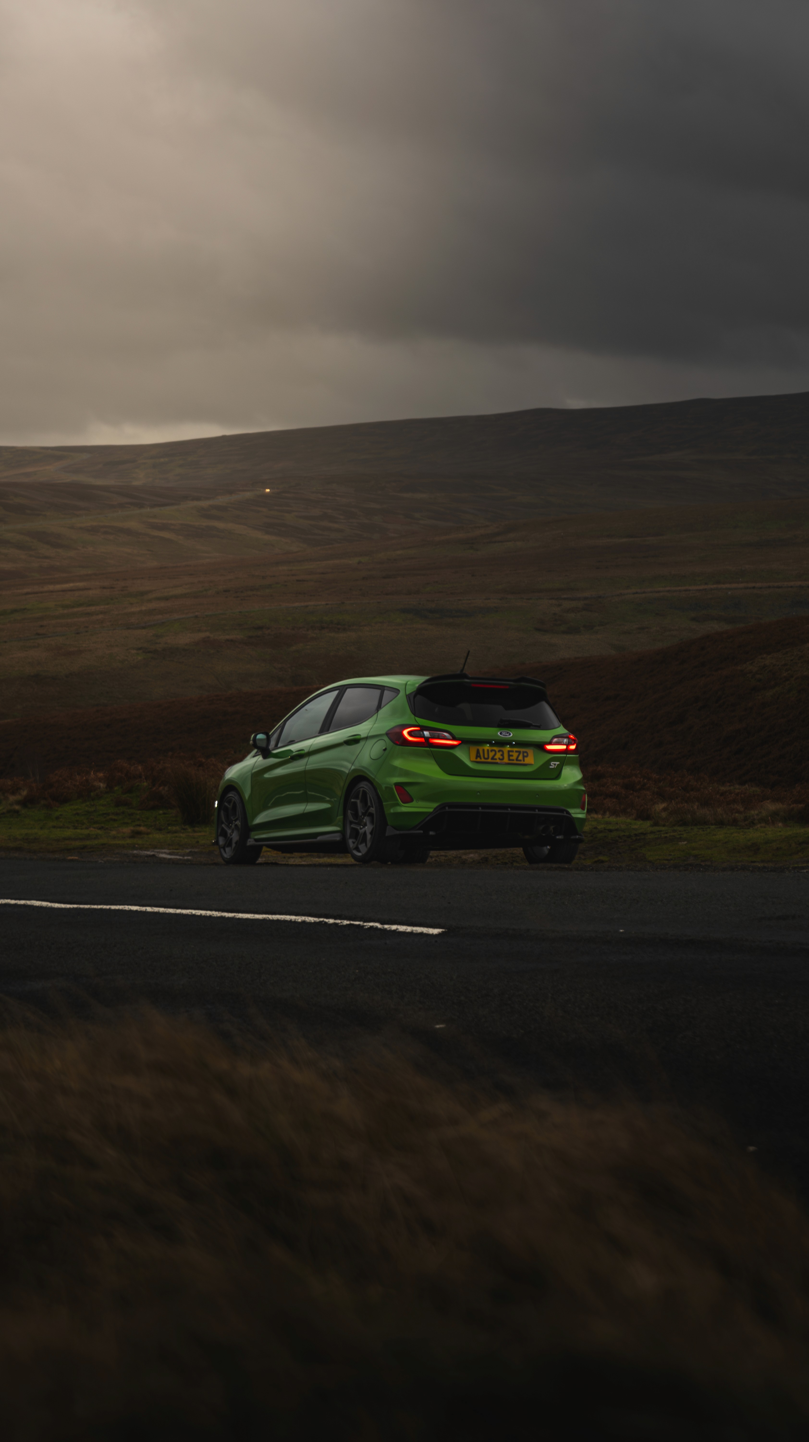 Fiesta st back shot in the countryside