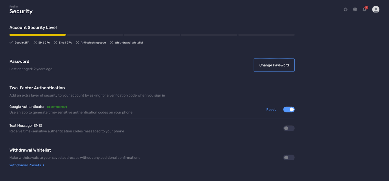 flexible 2FA settings in B2CORE 17