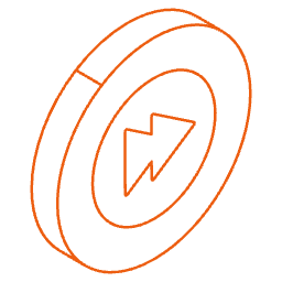 A forward-play button with an upward arrow, symbolizing acceleration or speed.