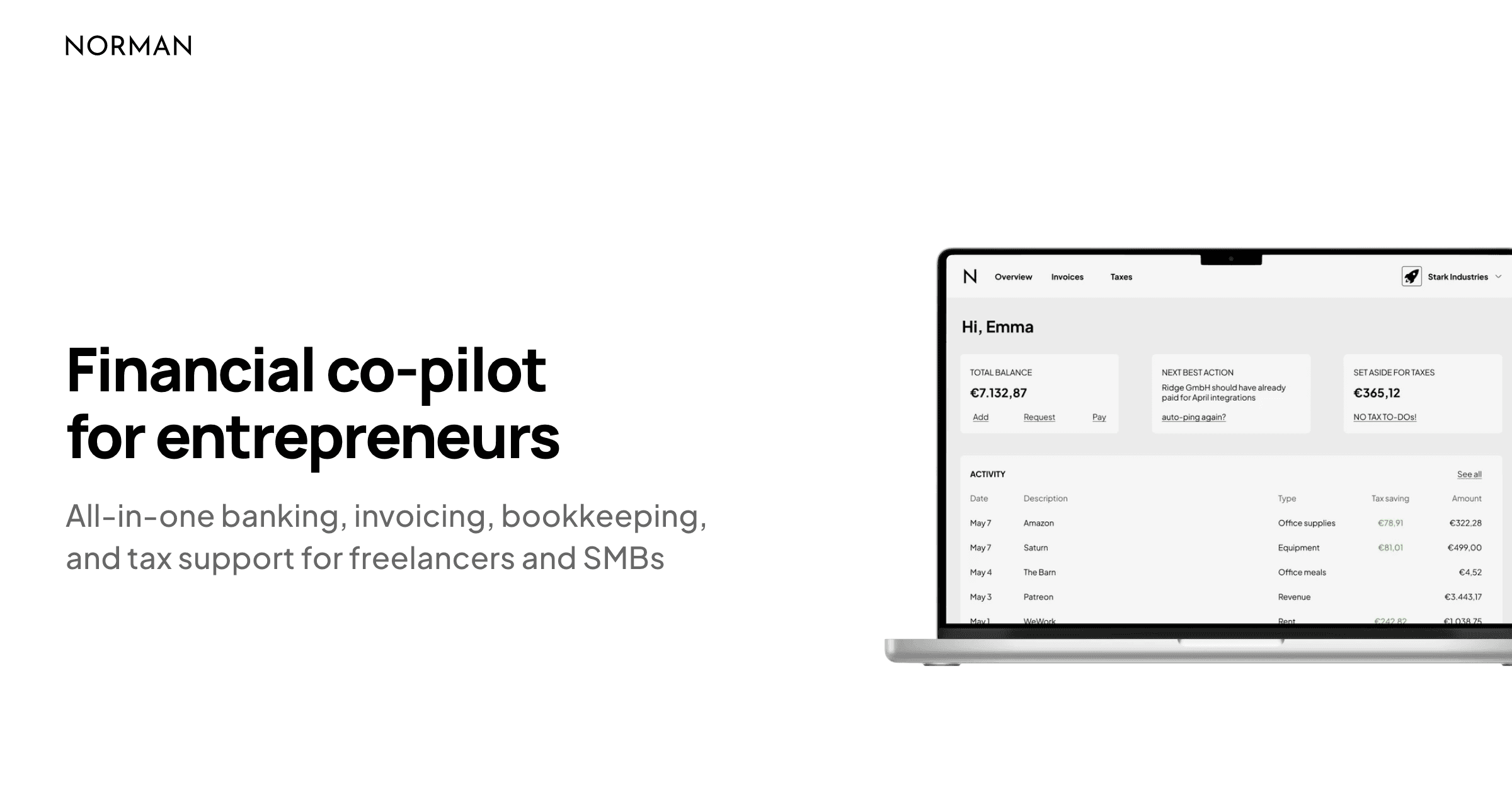 Norman Small Business Banking App For Freelancers Self Employed Norman small business banking app for freelancers self employed