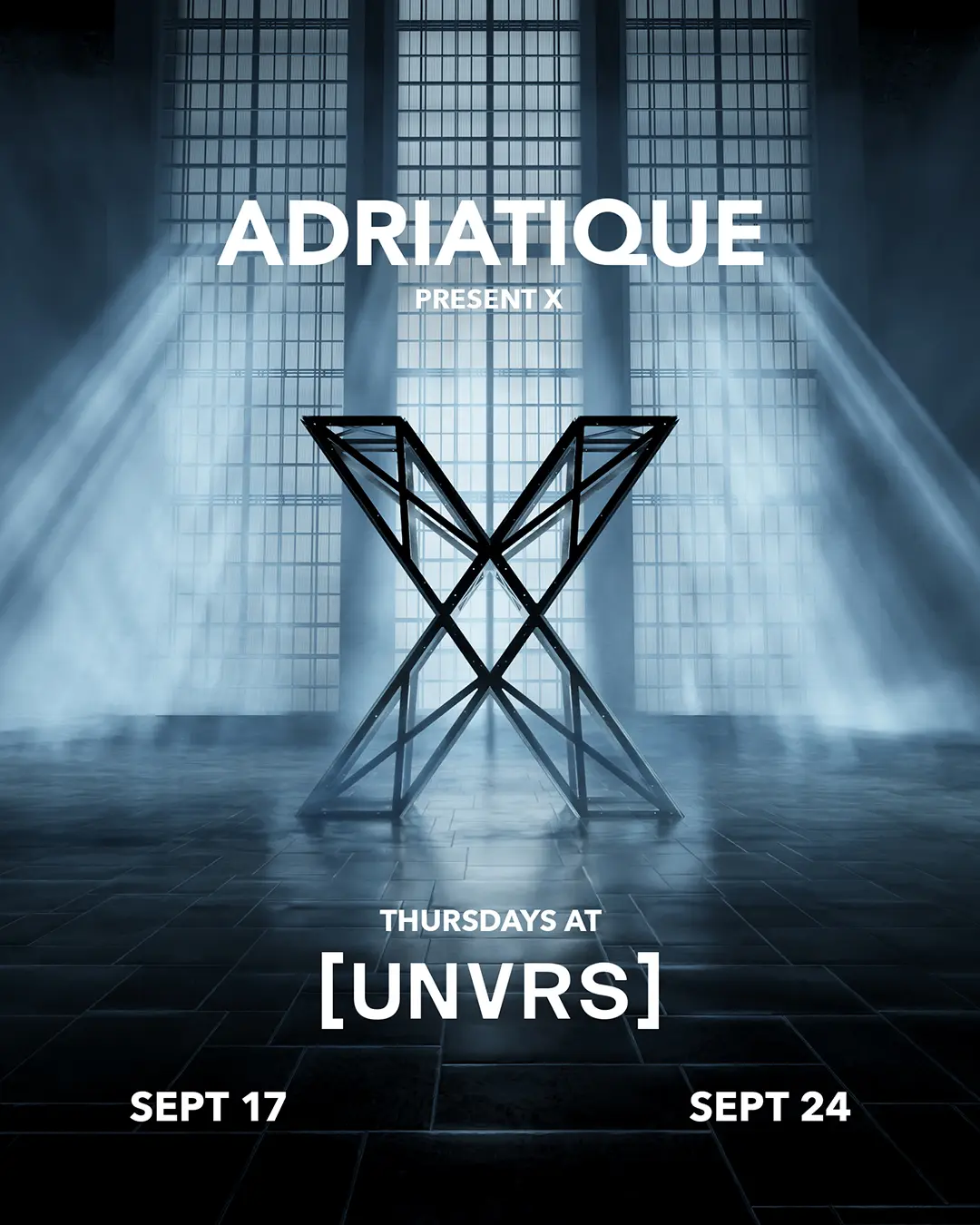 Adriatique Ibiza 2026 [UNVRS] two-night residency lineup poster