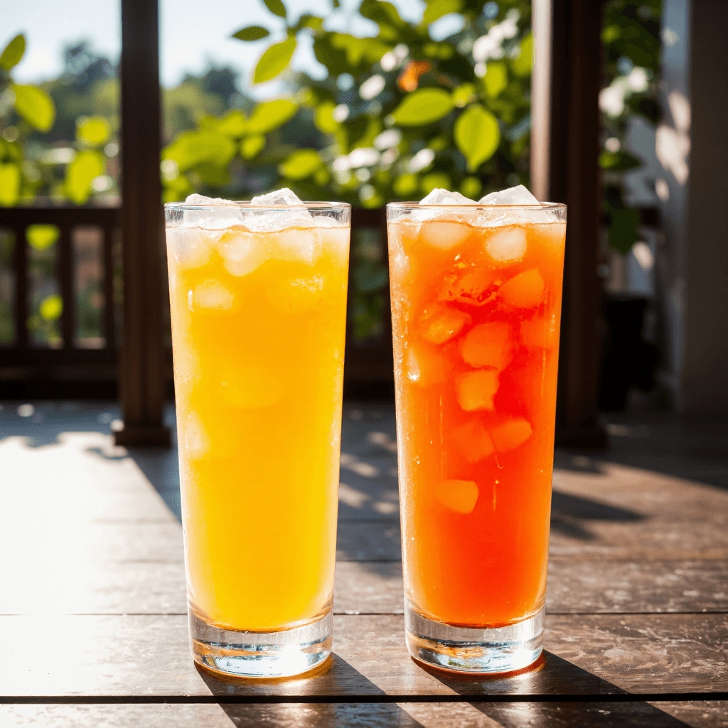 product photography of two glasses of iced beverage