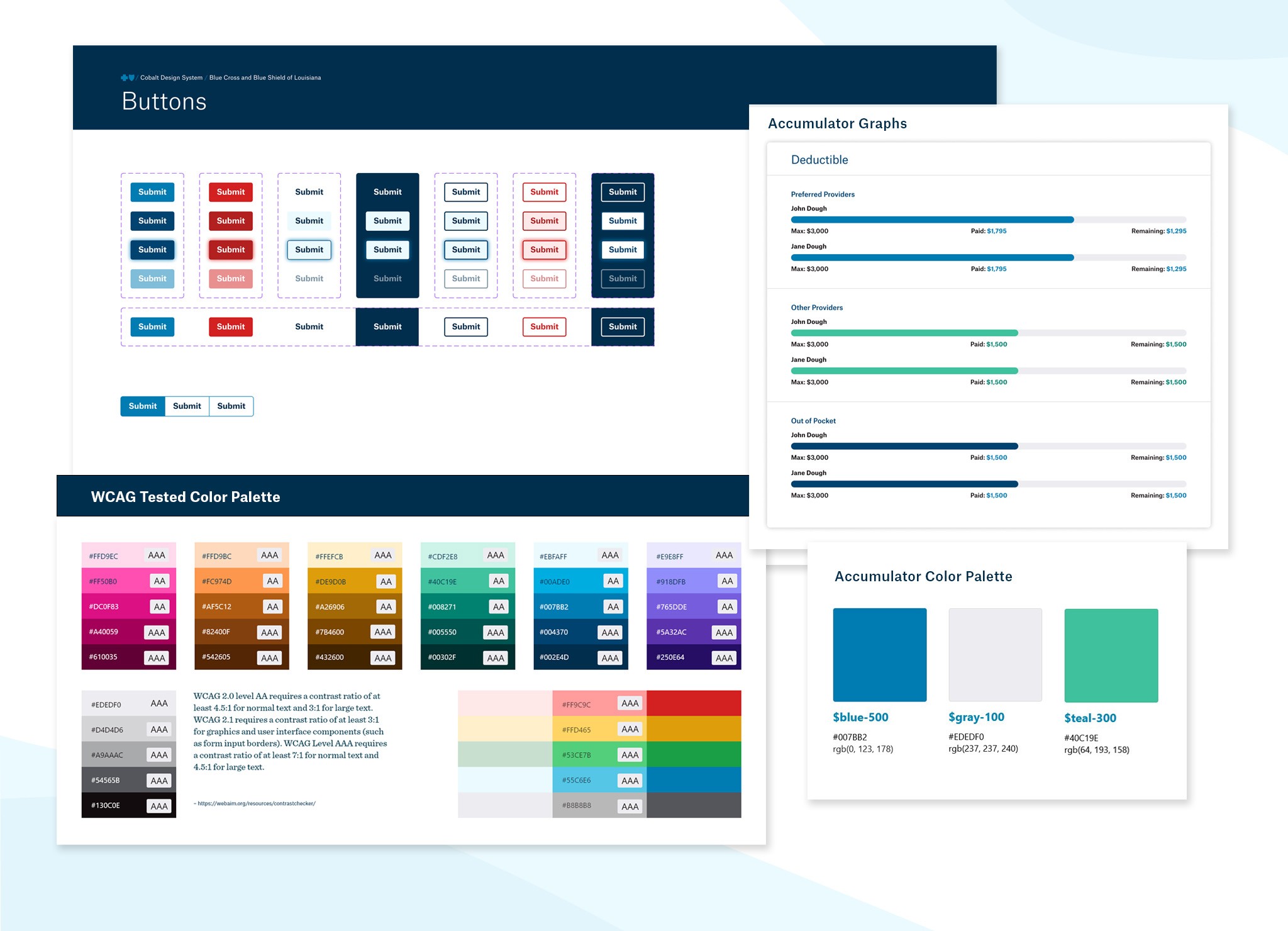 Cobalt Design System collage of styles 2nd example