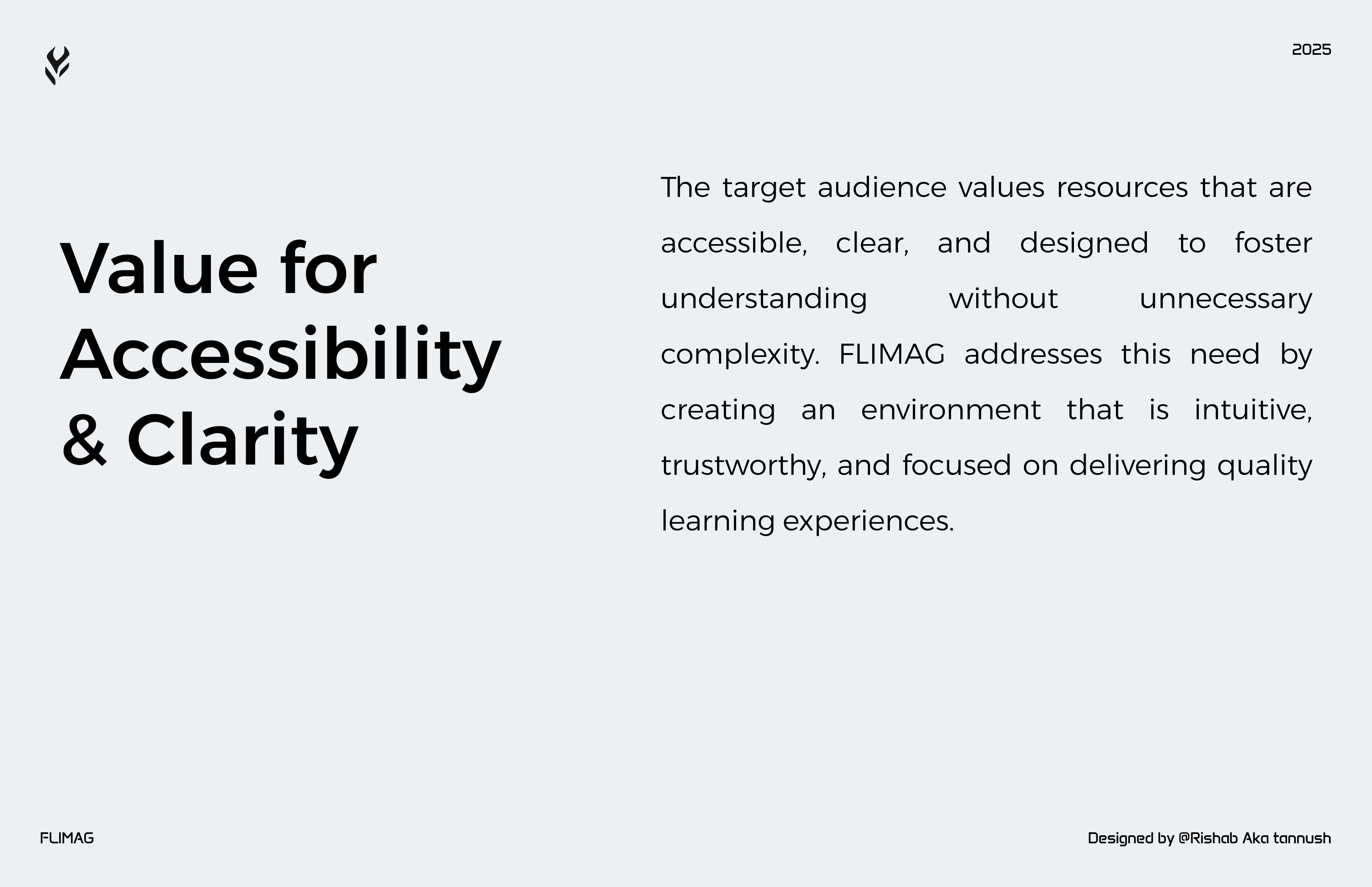 Value for Accessibility & Clarity